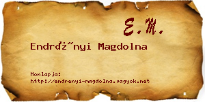 Endrényi Magdolna névjegykártya