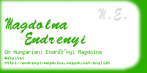 magdolna endrenyi business card